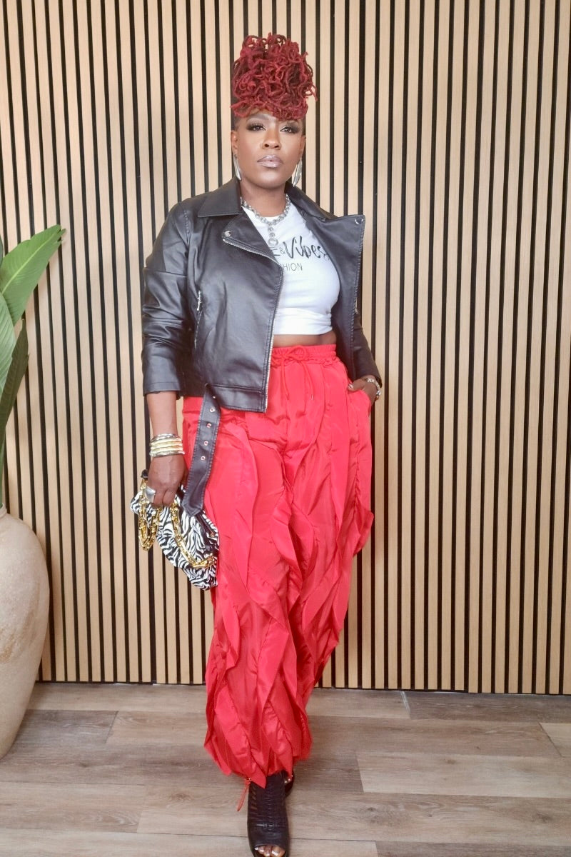 Rouge Ruffle Pants