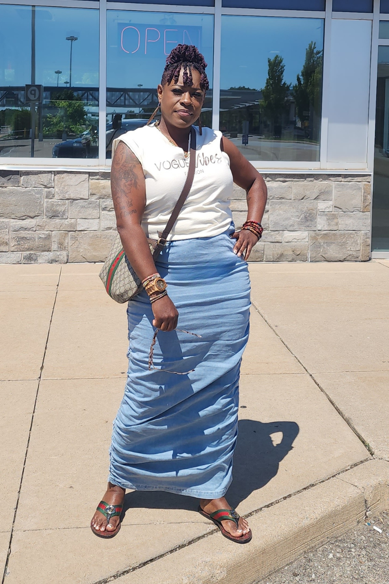 Vibe & Go Denim Skirt