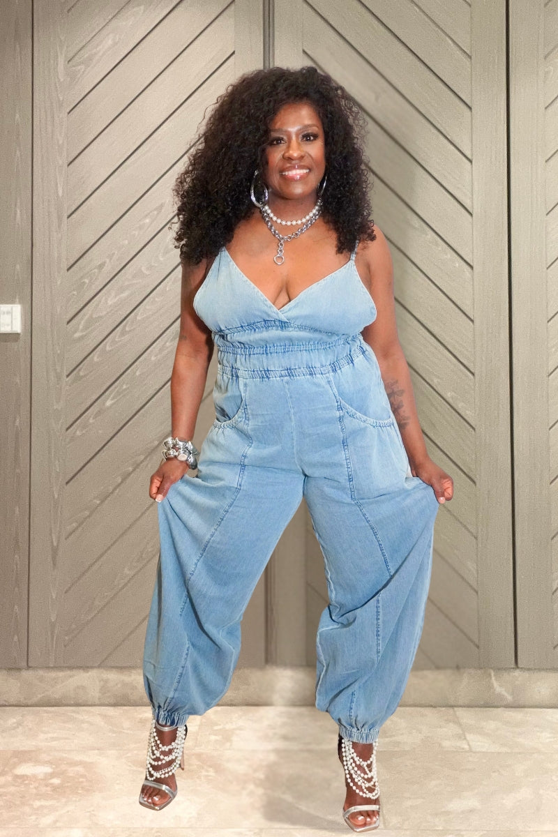 Balloon Denim Jumper