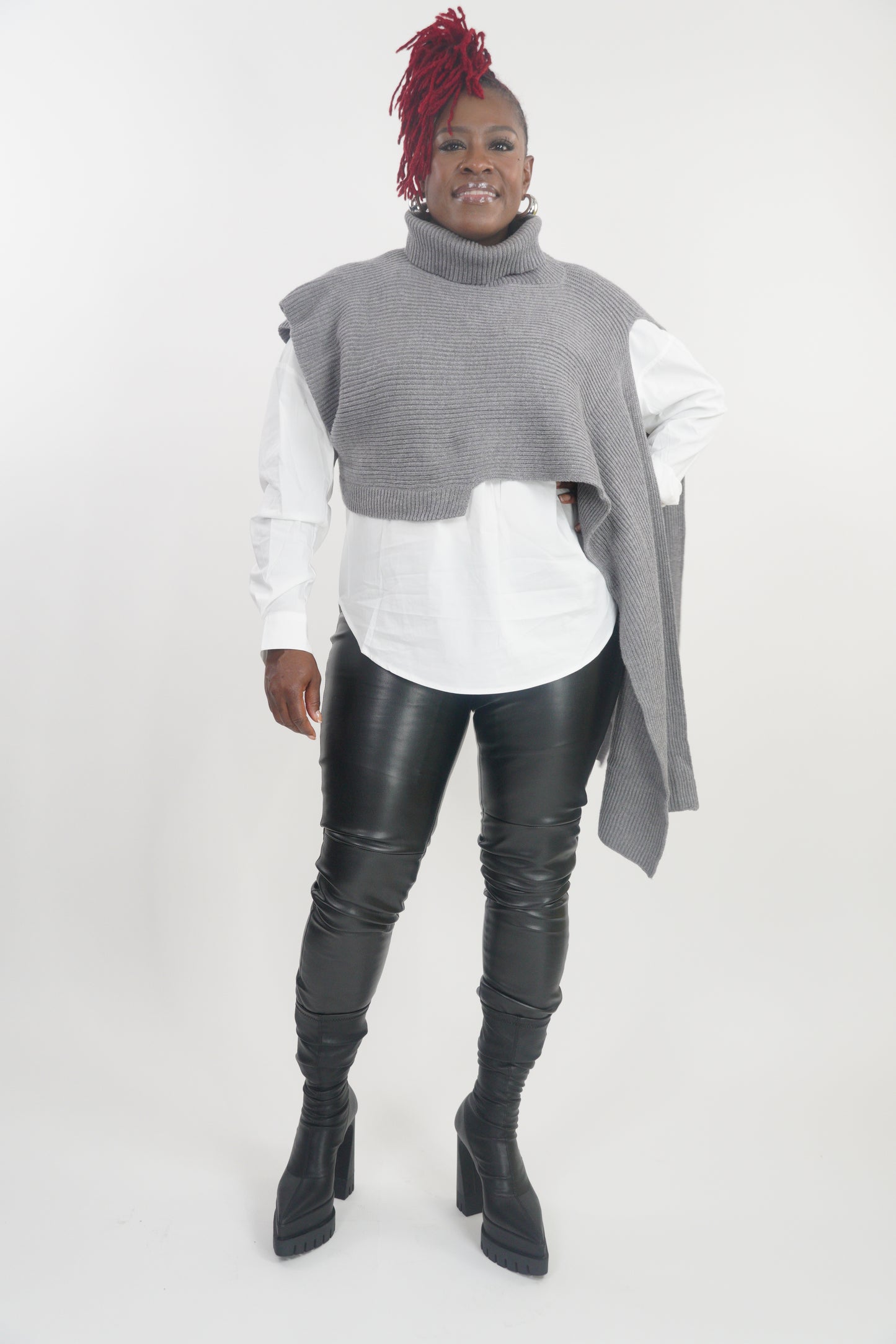 Mock-neck sweater