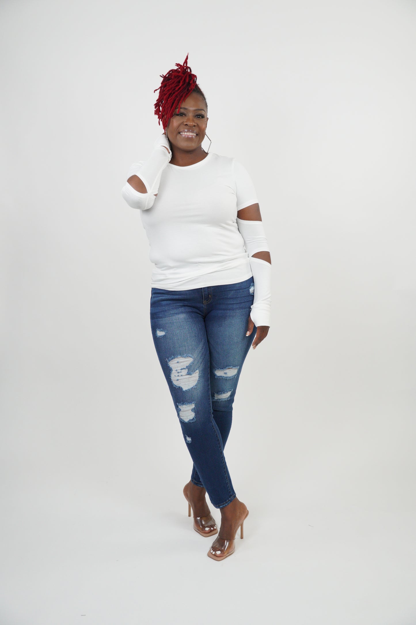 Cut-out Sleeves Top