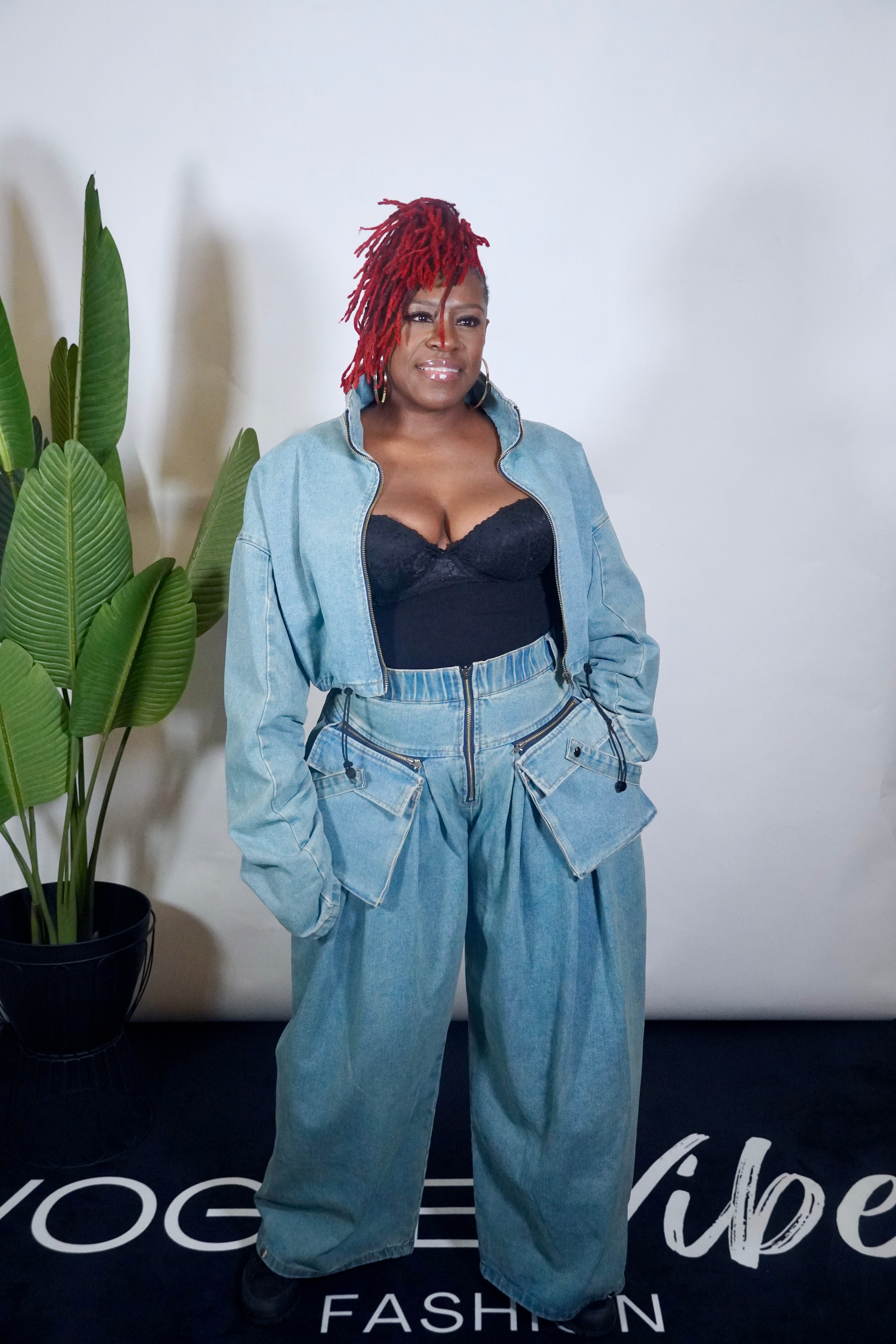 Two Piece Denim Wide Legged Set