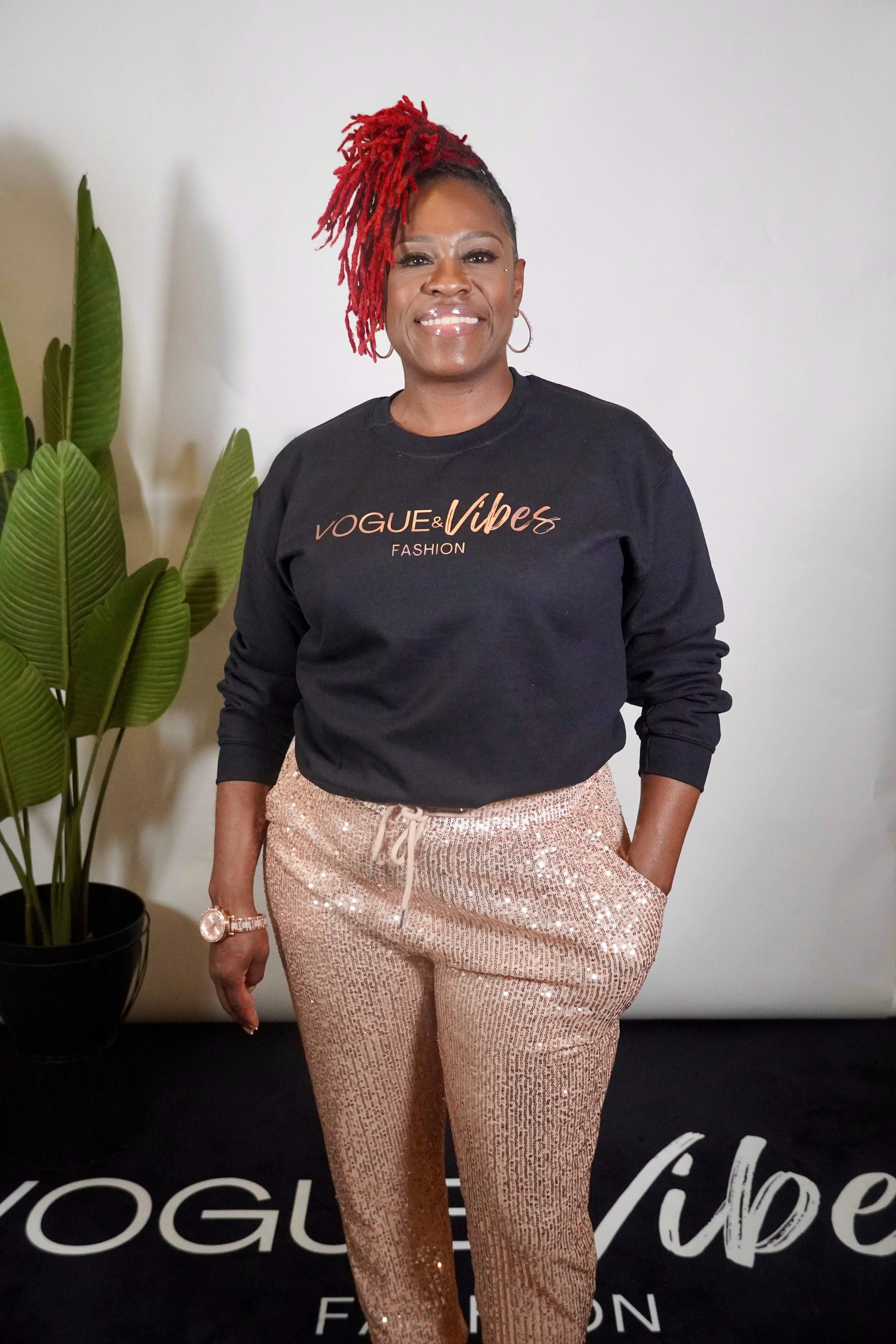 Black & Rose Gold Vogue & Vibes Sweatshirt