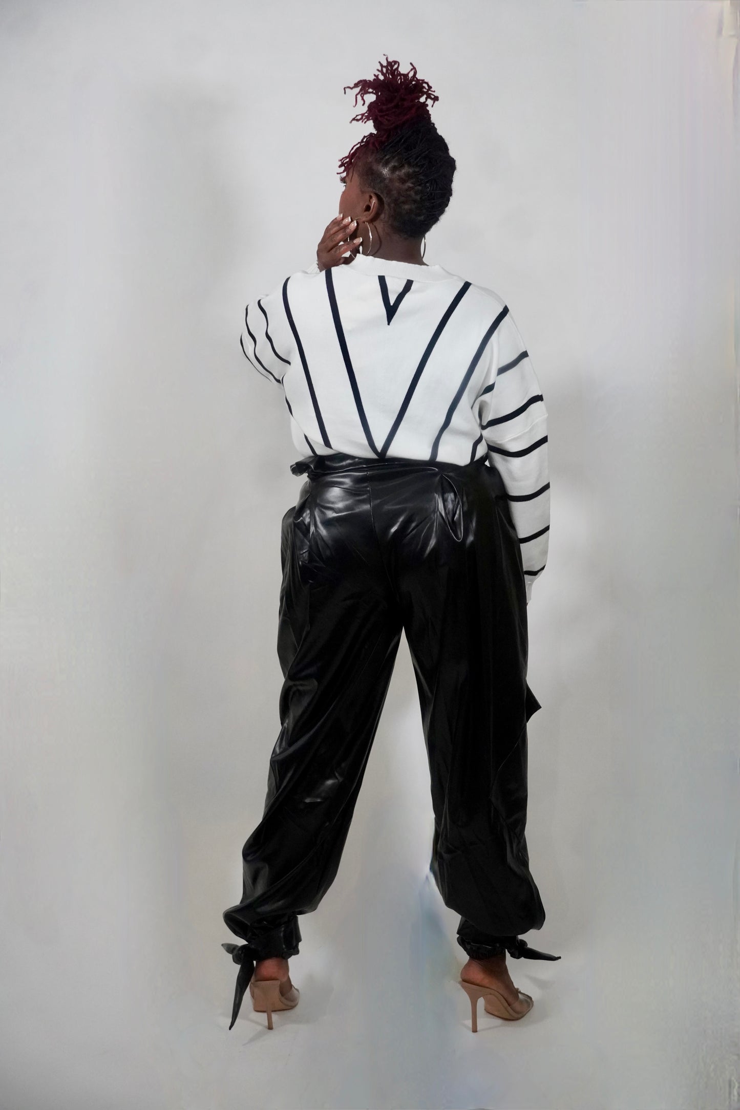 Chic Black Faux Leather Pants