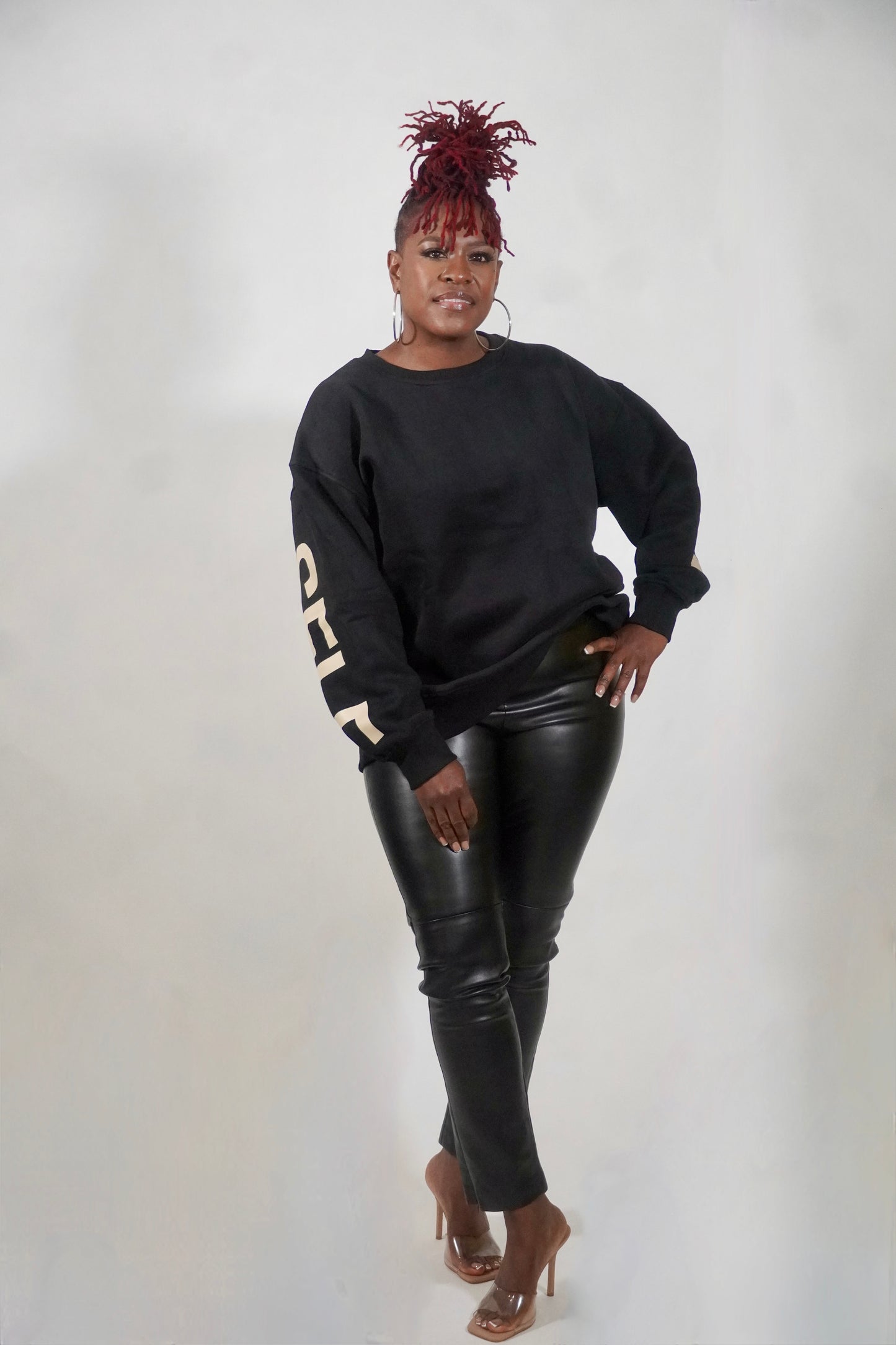 Black and Tan Love Your Self Sweat Shirt