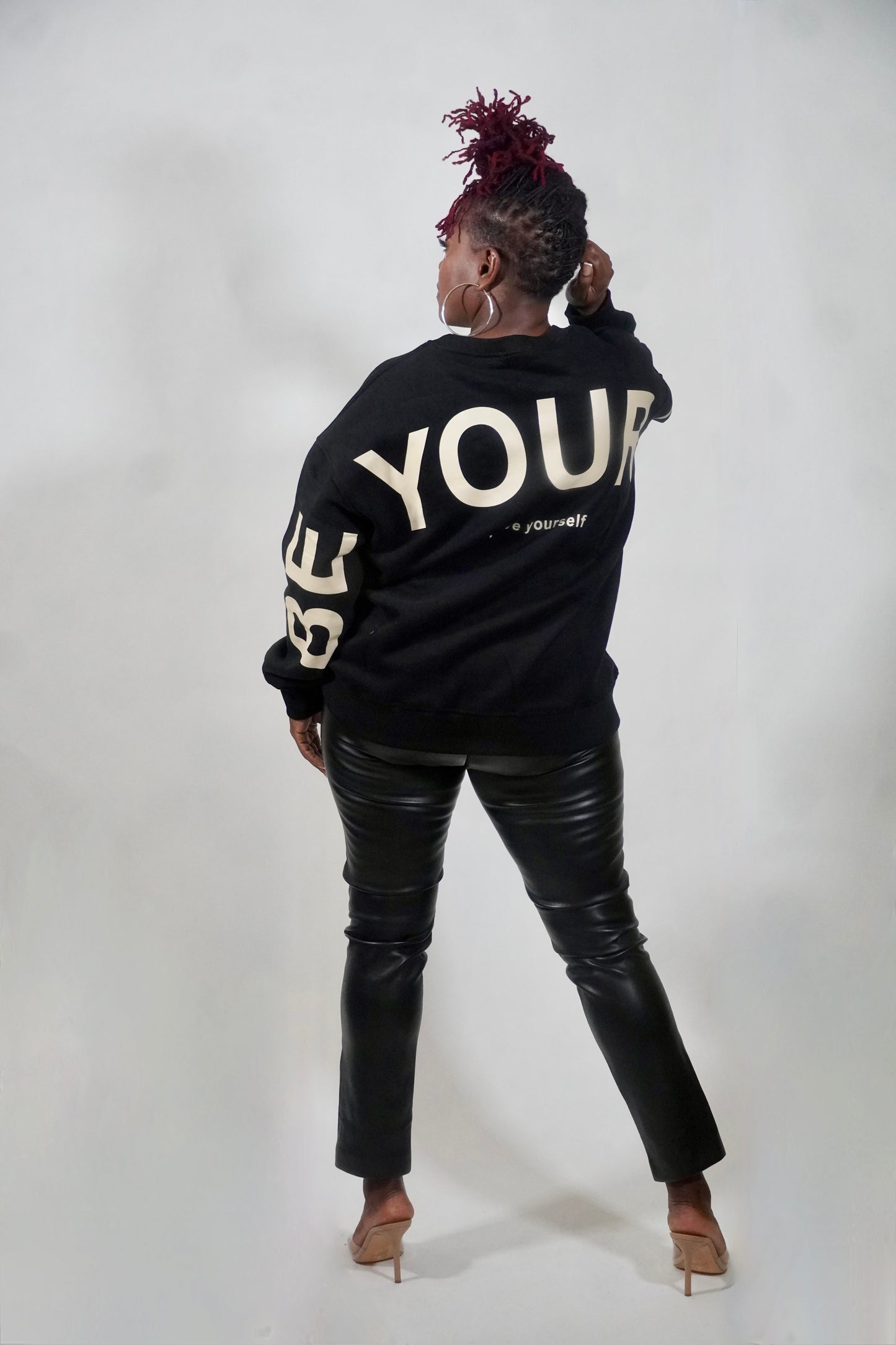 Black and Tan Love Your Self Sweat Shirt