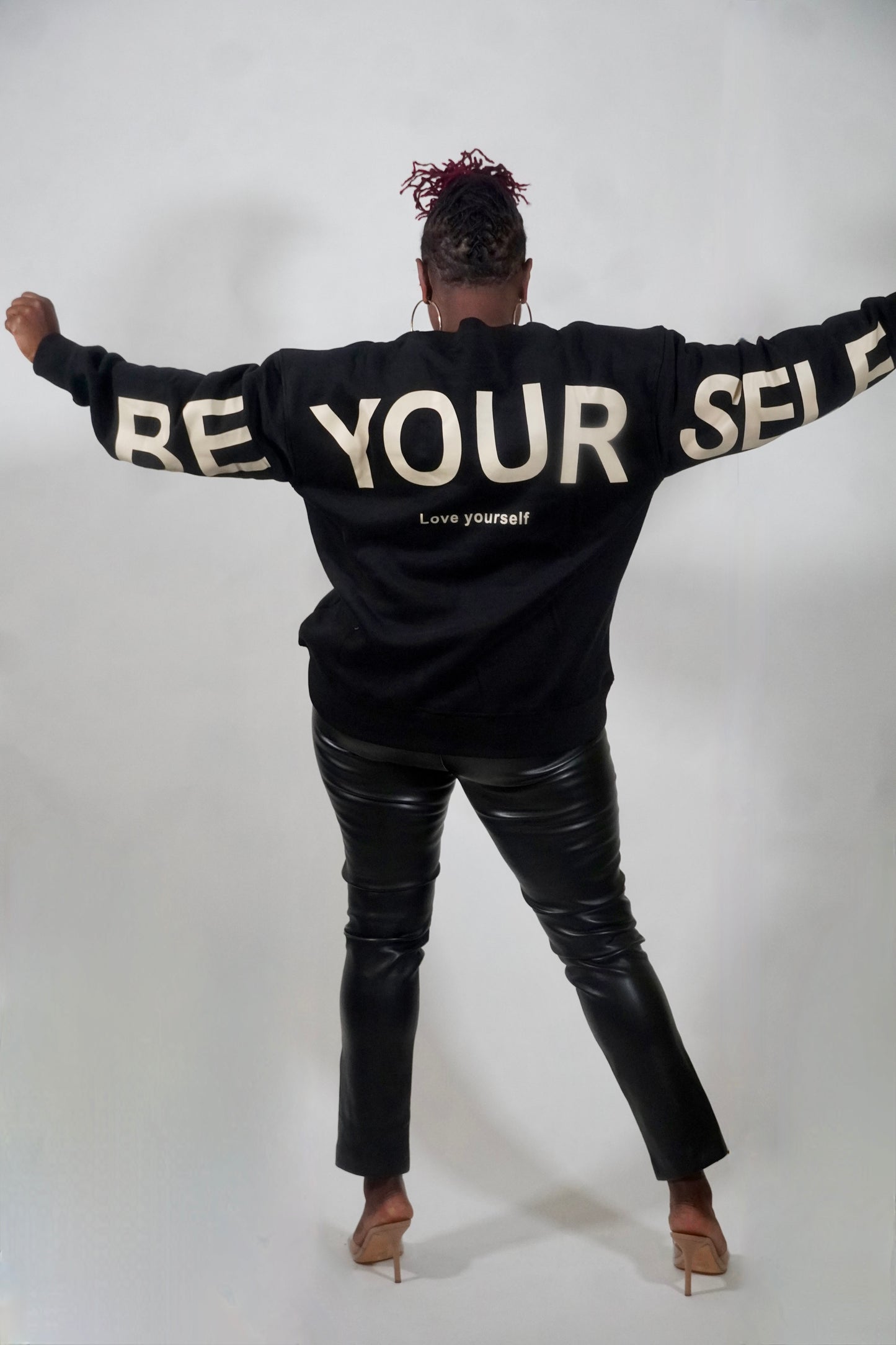 Black and Tan Love Your Self Sweat Shirt