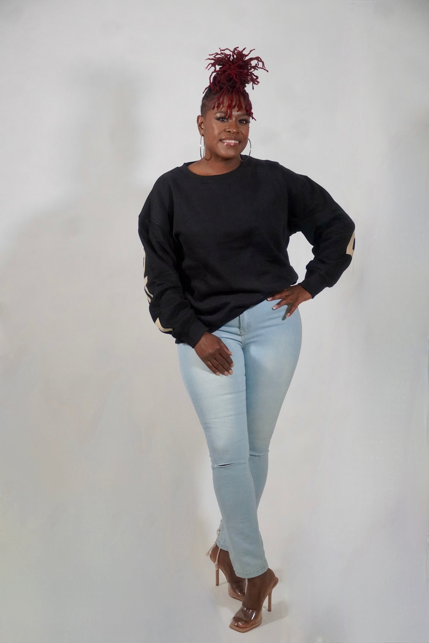 Black and Tan Love Your Self Sweat Shirt