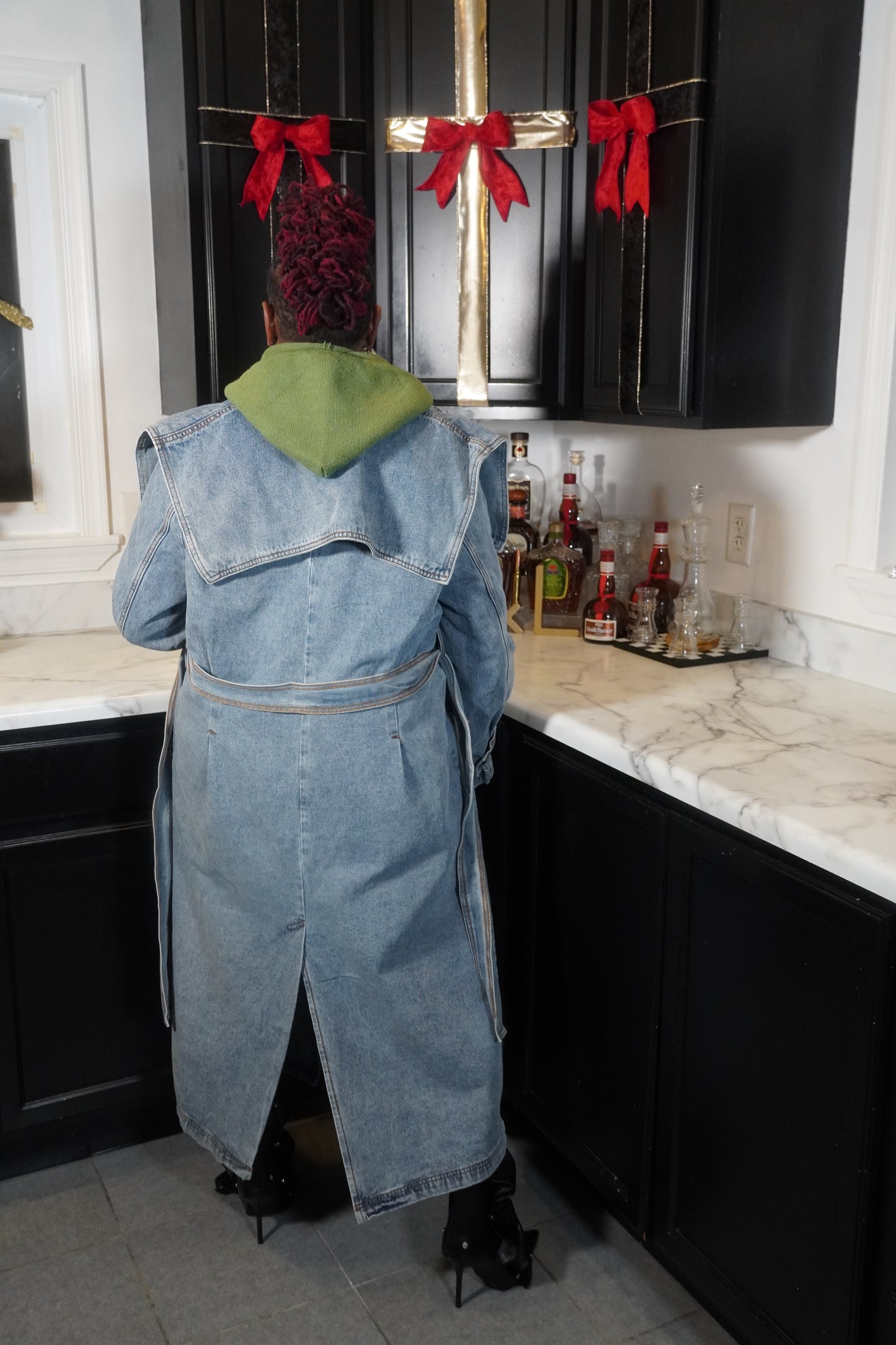 Denim Trench Jacket