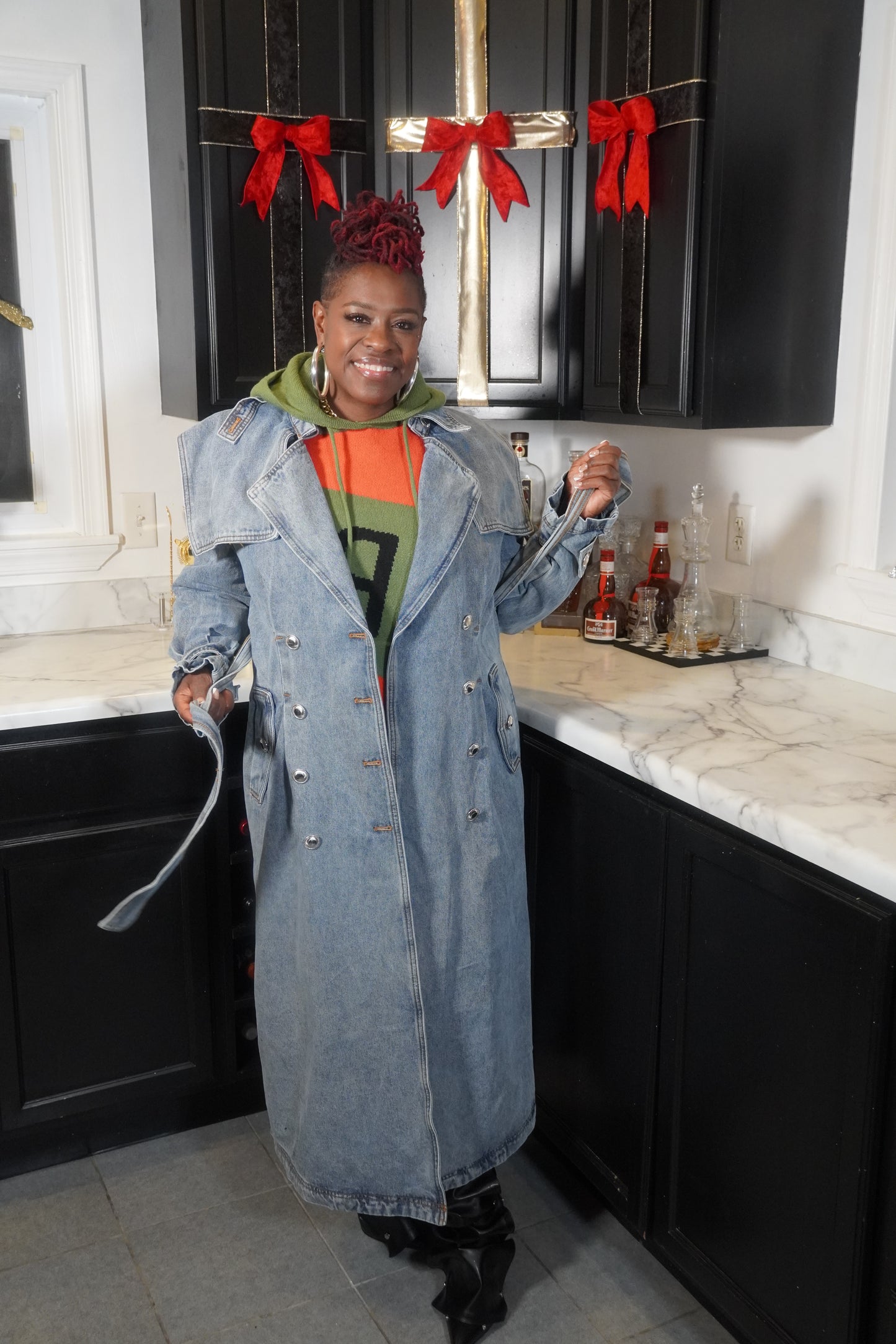 Denim Trench Jacket