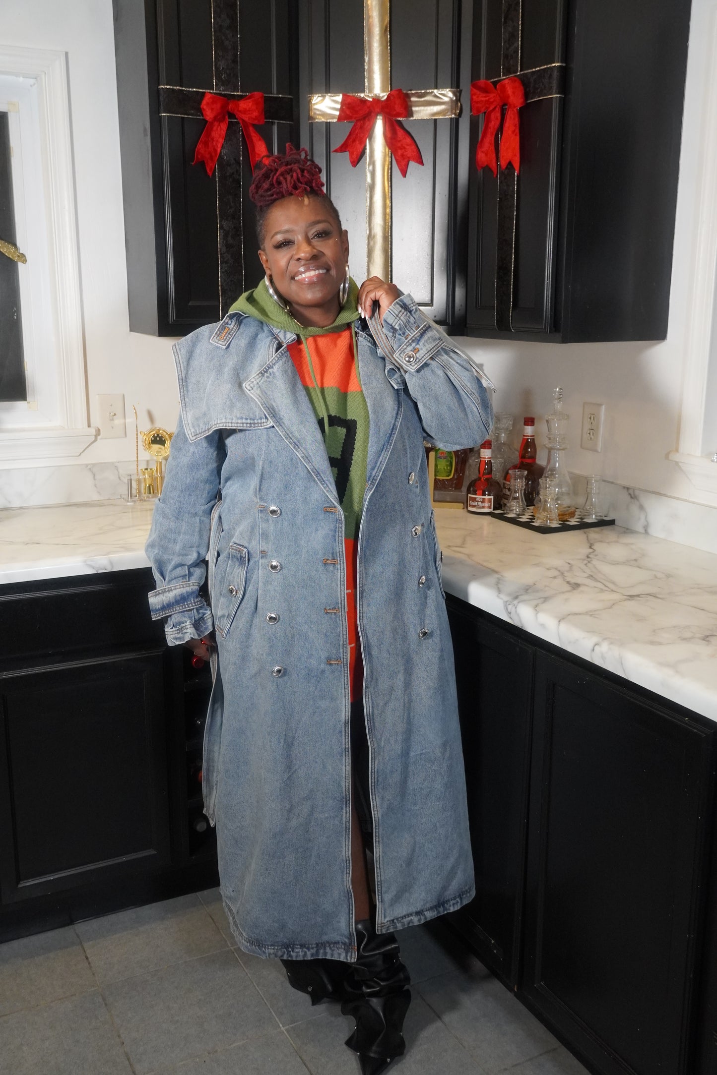 Denim Trench Jacket
