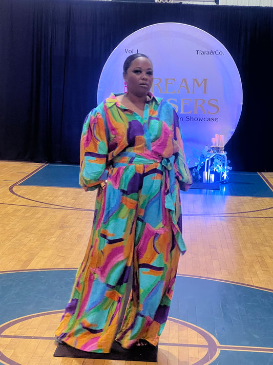 Plus Size Colorful One Piece Jumper