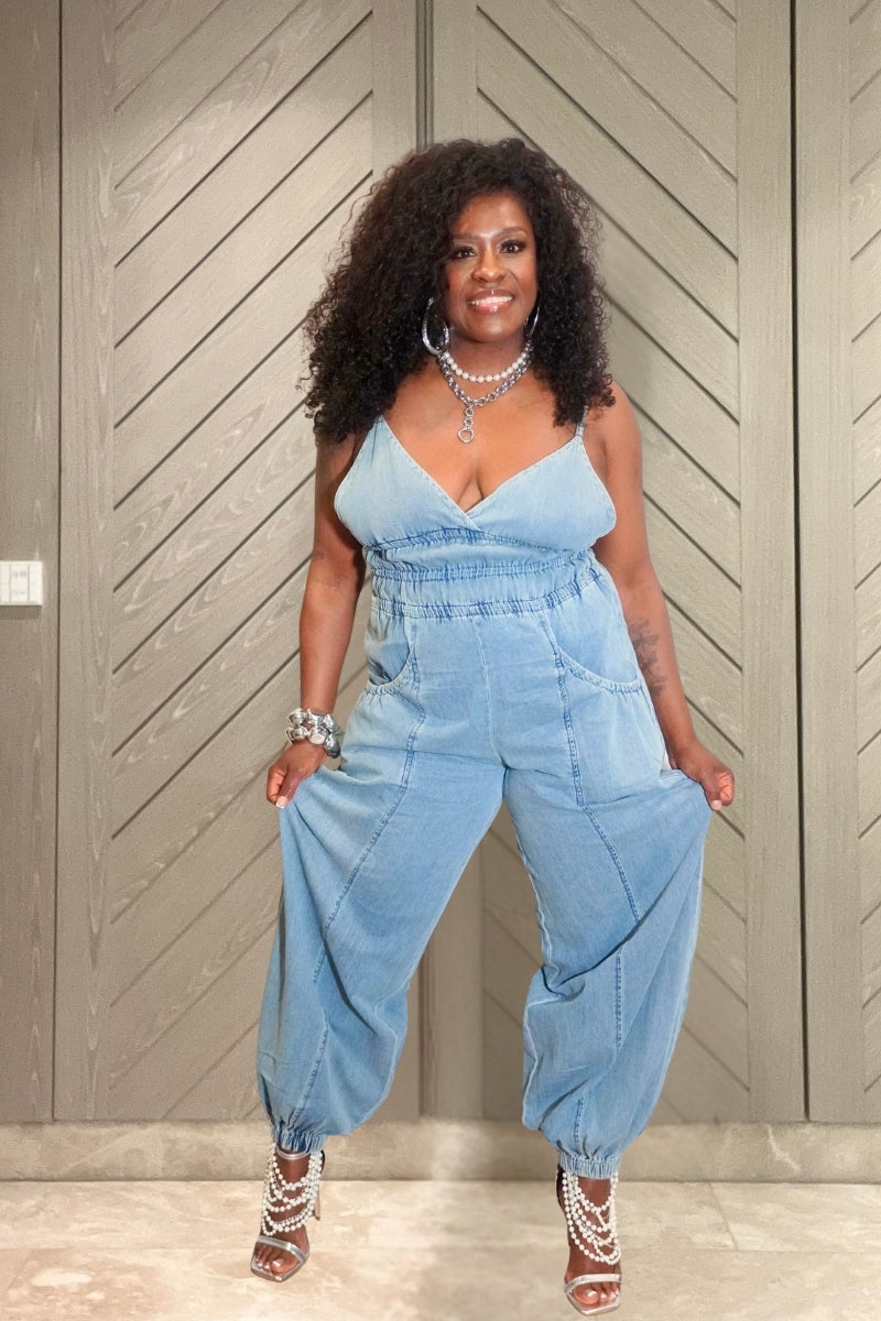 Balloon Denim Jumper