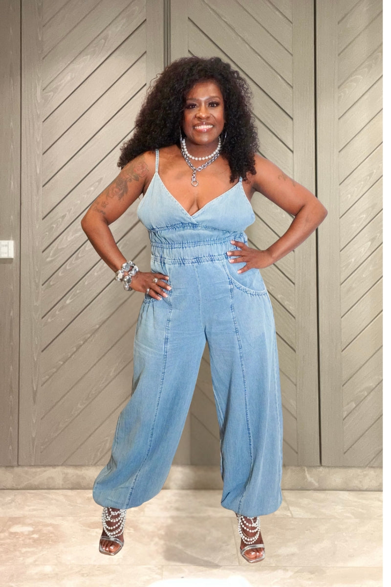 Balloon Denim Jumper