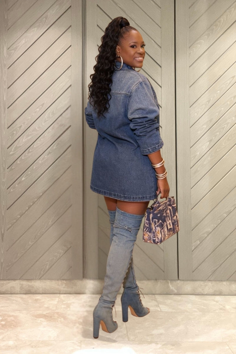 Blue Print Dress