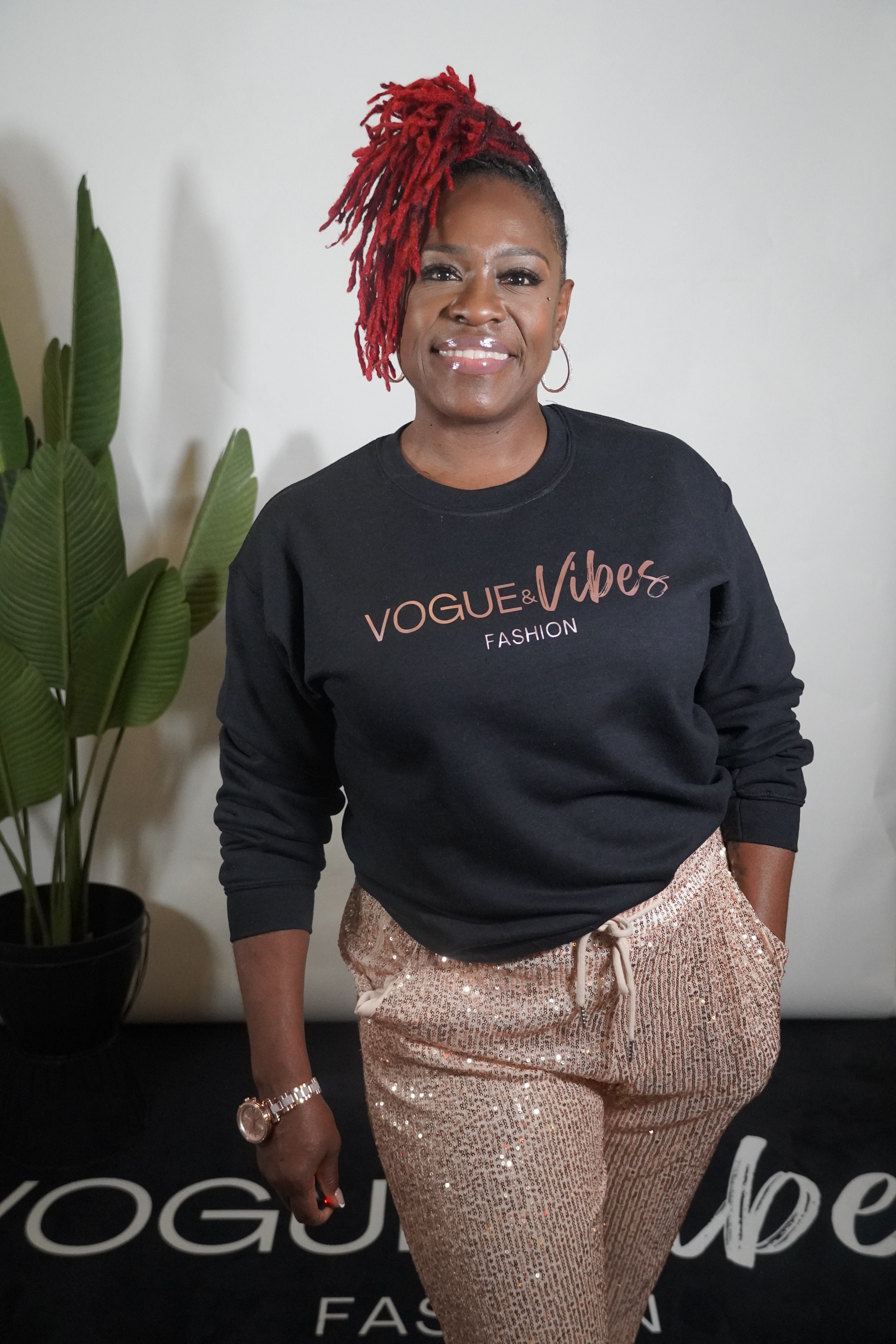Black & Rose Gold Vogue & Vibes Sweatshirt