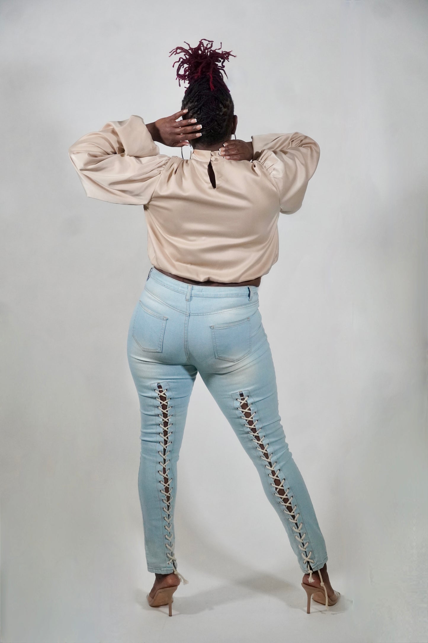 Lace Down Jeans