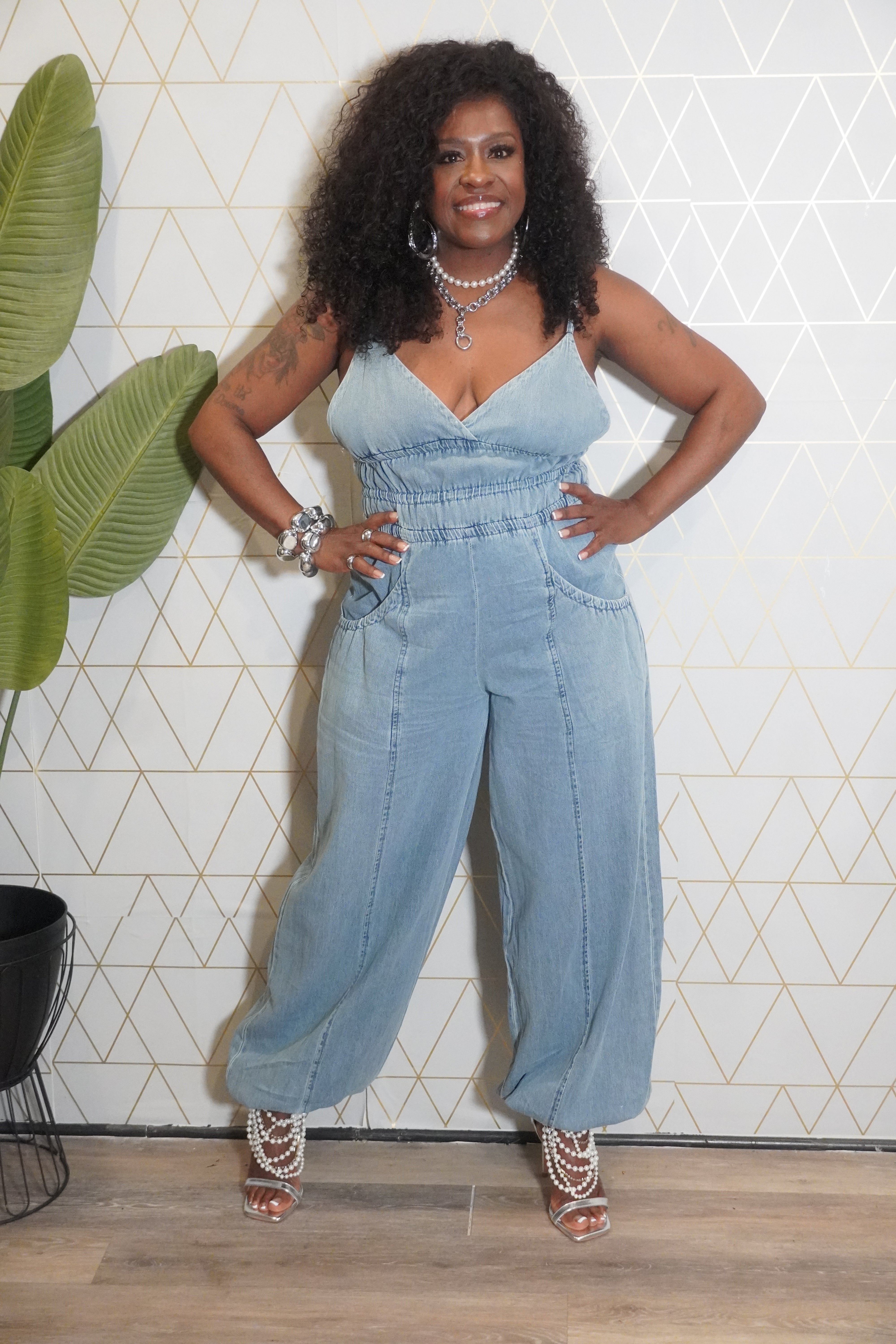 Balloon Denim Jumper