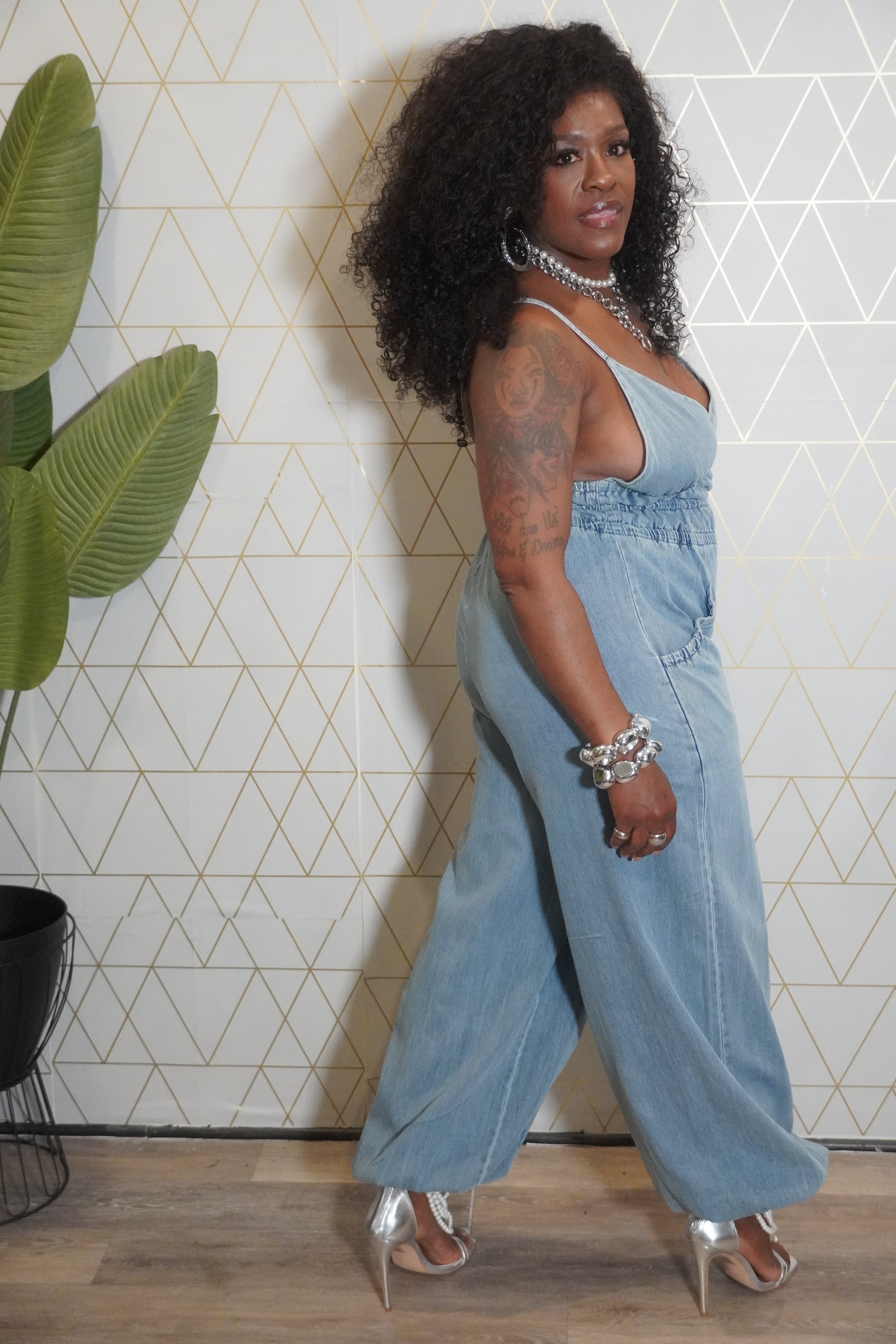 Balloon Denim Jumper