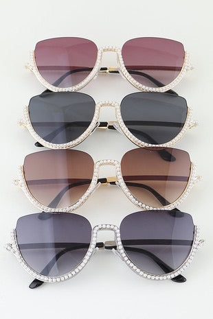Pearled Cateye Sunglasses