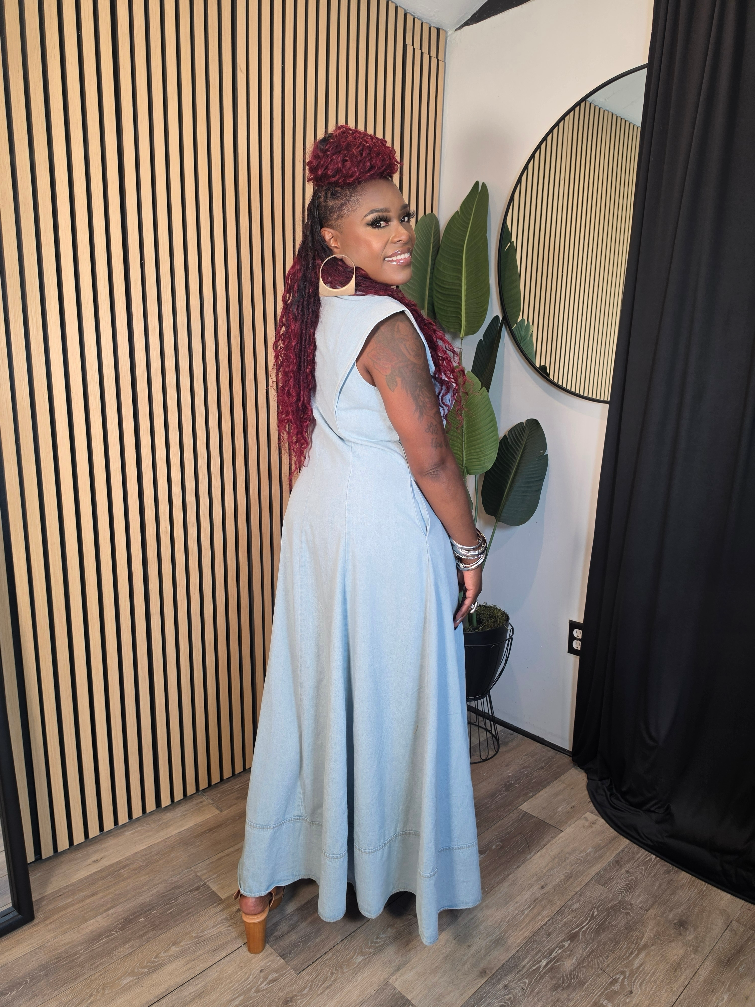 Sky denim dress