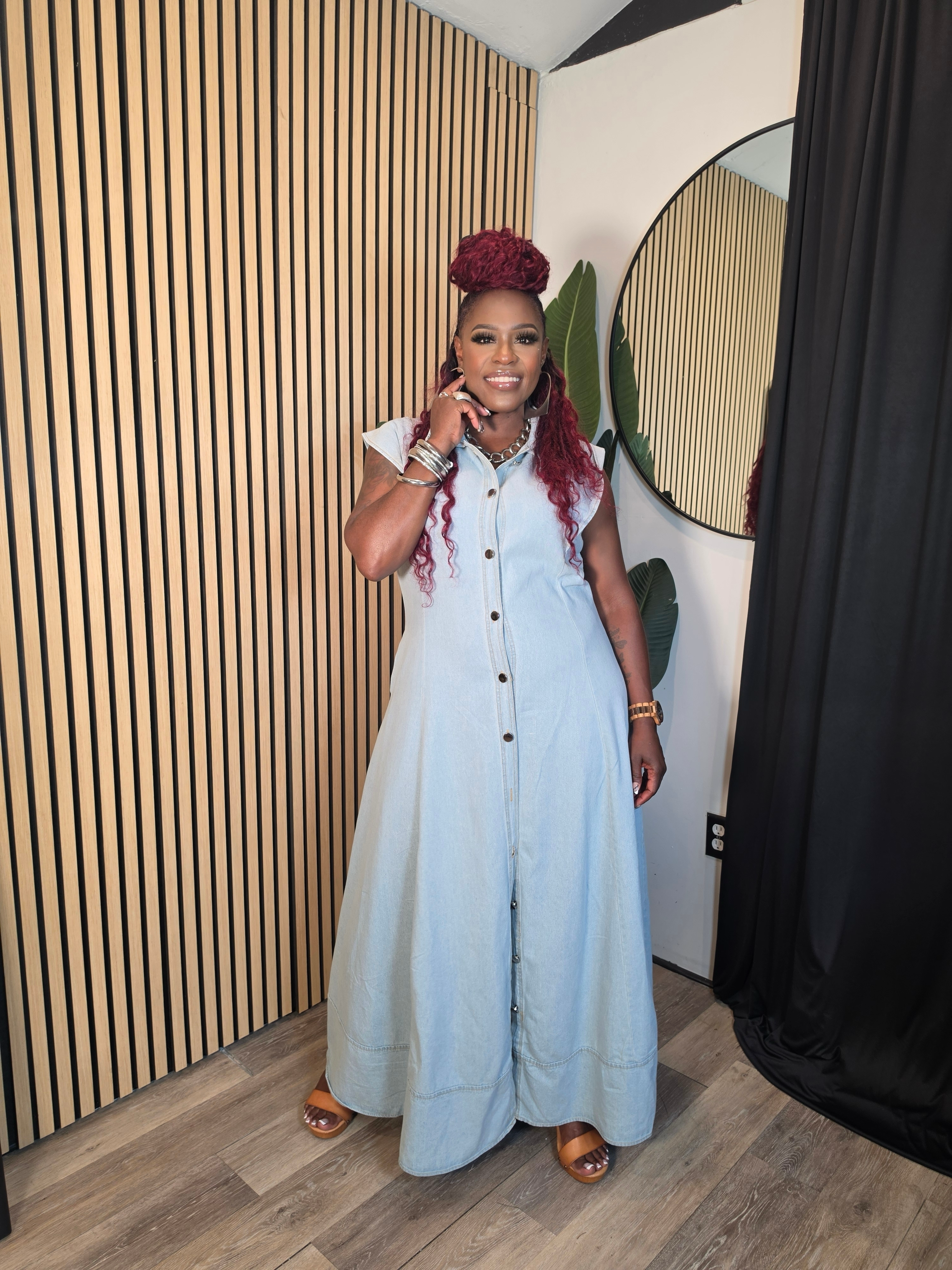 Sky denim dress